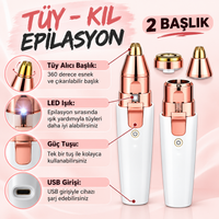LÜMIERE™ Çift Başlıklı Yüz Tüy Epilatörü